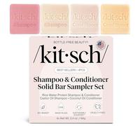 Kitsch Shampoo and Conditioner 4pc Sampler Bar Set for Hair Growth