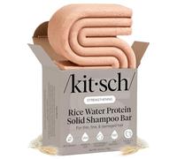 Kitsch Shampoo Bar with Rice Water 91g - Solid Bar Shampoo for Hair Thickening, Strengthening and Moisturizing, Rice Water shampoo bars for Thinning Hair, Paraben-Free, Hair Care