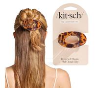 Kitsch Small Flat Claw Clips for Women - Stylish Flat Hair Clips, Strong Hold for Thick & Fine Hair | Non-Slip for Secure, Comfortable All-Day Wear | Ideal Gifts for Women -Tortoise Design