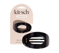 Kitsch Small Flat Claw Clips for Women - Stylish Flat Hair Clips, Strong Hold for Thick & Fine Hair | Non-Slip for Secure, Comfortable All-Day Wear | Ideal Gifts for Women - Black
