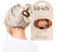 Kitsch Small Flat Claw Clips for Women - Tortoise Design