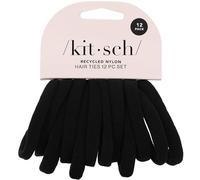 Kitsch Soft Nylon Hair Ties No Damage 12pcs - Black