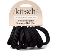 Kitsch Soft Nylon Seamless Hair Ties No Damage 8pcs - Black