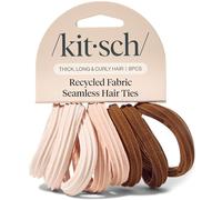 Kitsch Soft Nylon Seamless Hair Ties No Damage 8pcs - Rosewood