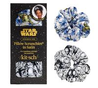 Kitsch Star Wars R2-D2 & Stormtrooper Hair Scrunchies for Women, Softer Than Silk Scrunchie, No Wrinkles, Perfect for Day and Night Wrinkle Free Hair Accessories, Pack of 2