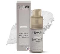 Kitsch Volumizing Rice Protein Dry Shampoo Powder - Dry Shampoo for Women & Men, Dark Hair, No White Cast, Absorbs Oil, Non-Greasy, Fragrance Free, Travel Size | Ideal Gifts for Women- Dark Tinted 1oz