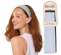 Kitsch Wide Headbands for Women - Fashion Sports Headband for Workout, Yoga, Gym, Running, Exercise | Stretchy Head Bands | Hair Accessories | Ideal Gifts for Women - Garden Bouquet, 3pcs