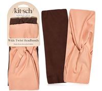 Kitsch Wide Headbands for Women Non Slip - Rosewood, 2pcs