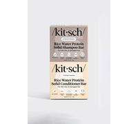 Kitsch Rice Water Protein Solid Shampoo and Conditioner Set for Hair Growth - Strengthening Hair Care Duo w/Rice Protein & Vitamins for Damage Repair - Paraben, Sulfate & Silicone Free,