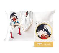 Kitsch Wonder Woman x Satin Pillowcase with Zipper - Softer Than Silk Pillow Cases for Hair & Skin Cooling Pillow Cases Covers | Satin Pillow Cases Standard Size (Believe in Wonder, 1 Pack)
