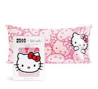 Kitsch x Hello Kitty Satin Pillowcase with Zipper for Hair, Softer Than Silk Pillow Cases King, Cooling Pillow Covers, Machine Washable Wrinkle-Free, Satin Pillow Cases King 19"x36", Pink Kitty Faces