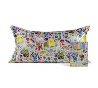 Kitsch x Lisa Frank Satin Pillowcase with Zipper for Hair & Skin, Softer Than Silk Pillow Cases, Wrinkle-Free, Smooth and Cooling Satin Pillow Covers King Size 19x36- The Fantastic World of Lisa Frank