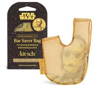 Kitsch x Star Wars C-3PO Soap Saver Bag - Patented Mesh Bag Soap Holder for Shampoo & Conditioner Bars - Extends Use & Prevents Soggy Mess - Recycled Mesh Beauty Pouch, Eco-Friendly