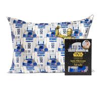 Kitsch x Star Wars R2-D2 & C-3PO Satin Pillowcase | Satin Pillowcase with Zipper, Better Than Silk Pillowcase | Frizz-Reducing Pillow Case for Hair & Skin Care, Cooling & Breathable - Standard