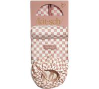 Kitsch XL Microfiber Hair Towel Wrap for Women - Blush Checker