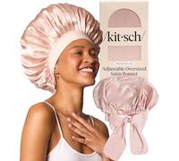 Kitsch XL Satin Bonnet for Sleeping, Softer Than Silk - Blush