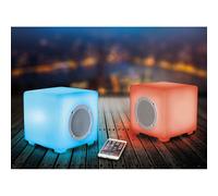 KitSound Glow LED Twin Stereo Bluetooth Speakers Waterproof Dustproof Outdoor
