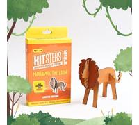KITSTERS DIY Minis:Mohawk The Lion, Animal Shape MDF Cut Out, Assemble It - Paint On It, Ideal Birthday Return Gift Item, Art & Craft, Fun Activity for Kids, Detailed Video Workshop Included