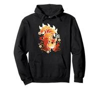 Kitsune Fox Animal Cute Japanese Anime Kawaii Fox Pullover Hoodie