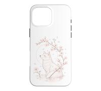 Kitsune Fox Cherry Blossoms Meditation Zen Yoga Life Women Case for iPhone 16 Pro Max