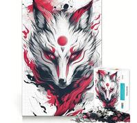 Kitsune Fox Jigsaw Puzzle for Teenagers 1000 Pieces Leisure Game HD Print Fun Activity Thoughtful Gift (50x75cm)