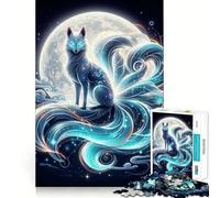 Kitsune Fox Neon Japan Puzzle for Teenagers 1000 Pieces Mind Logic Premium Print Family Game Christmas Surprise (38x52cm)