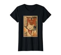 Kitsune Fox Selfie at Fushimi Inari Cute Sumi-e Japanese Art Value Graphic T-Shirt