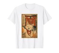 Kitsune Fox Selfie at Fushimi Inari Cute Sumi-e Japanese Art Value Graphic T-Shirt