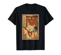 Kitsune Fox Selfie at Fushimi Inari Cute Sumi-e Japanese Art Value Graphic T-Shirt