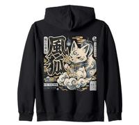 Kitsune Fox Spirit Japanese Mythology Wind Creature Zip Hoodie