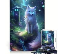 Kitsune Fox White Neon 1000 Piece Puzzle For Teenagers Brain Exercise Snug Cut Home Activity Classic Xmas Gift (50x75cm)