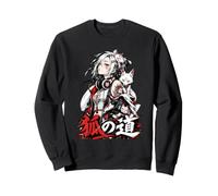 Kitsune Girl Japanese Fox Spirit Anime Streetwear Art Design Sweatshirt
