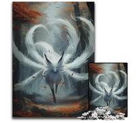 Kitsune Japanese Fox Jigsaw Puzzle 1000 Pieces paper Jigsaw Puzzles for Adults Challenging Brain Teaser for Teenagers Family Game Night Fun 1000 PCS(38x26cm)