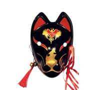 Kitsune - Japanese Style Cosplay For | White Blank Spirit Face Cover | Hand-Painted Masquerade Costume Prop For Festival, Parade, Dance, Storytelling