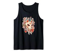 Kitsune Mask Cherry Katana Fox Tank Top
