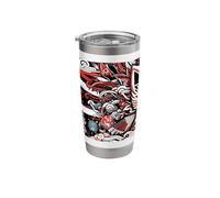 Kitsune Mythology Inspired Japanese Fox Futurecore Aesthetic Stainless Steel Insulated Tumbler