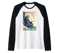 Kitsune Samurai Warrior Japan Myth Fox Spirit Raglan Baseball Tee