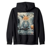 Kitsune Samurai Warrior Japan Myth Fox Spirit Zip Hoodie