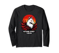 Kitsune Spirit - Japanese Fox Mask Sunset Long Sleeve T-Shirt