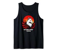 Kitsune Spirit - Japanese Fox Mask Sunset Tank Top