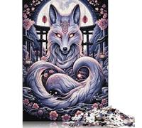 Kitsune Spirit Wolf Puzzle Fun Activity for at Home Premium Cardboard Jigsaw Puzzle for Adults Teen 1000pcs (75x50cm)