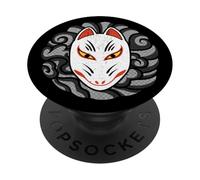 Kitsune The Japanese Tatoo Style Nine Tailed Fox Mask PopSockets Adhesive PopGrip