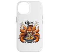 Kitsune Udon Japanese Nine Tailed Fox Eating Ramen Noodles Case for iPhone 14