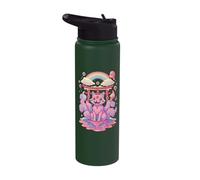 Kitsune Weirdcore Surreal Japanese Fox Kawaii Stainless Steel Insulated Water Bottle
