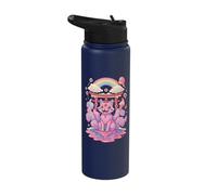 Kitsune Weirdcore Surreal Japanese Fox Kawaii Stainless Steel Insulated Water Bottle