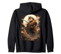 Kitsune Zen Samurai Warrior Japan Myth Fox Spirit Zip Hoodie