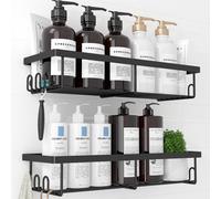 Kitsure 2 Pack Rustproof Shower Caddy Minimalist Style Bathroom Shelves WallMounted Shower Shelf Large CapacityDurable Bathroom Accessory XLarge
