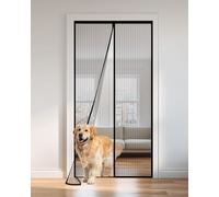 Kitsure Magnetic Screen Door - 89 X 205cm Retractable Screen Door Mesh for Front Door or Sliding Door, Pet & Kid Friendly, Hands-Free Closure Keeps Bugs Out & Lets Breeze in