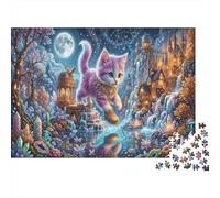 Kitten 1000 Piece Puzzle for Relaxation Crystal Castle for First-Time Jigsaw Users Memory Improvement Housewarming Gift 70x50cm/1000pcs