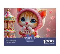 Kitten 1000 Pieces Premium Jigsaw Animal for Adults Gifts Cool Collage Effect, Fun Details, Educational, Challenging Puzzle Games 70x50cm/1000pcs